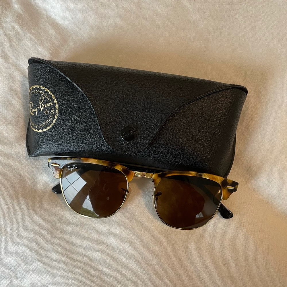 RAY-BAN:Clubmaster Fleck (Classic B15 + Tortoise)